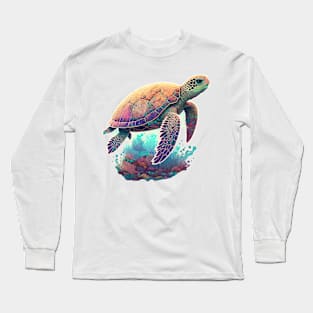 Peaceful Sea Turtle Long Sleeve T-Shirt